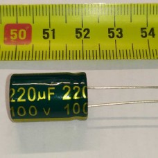 Конденсатор электролитический 220мкФ 100В